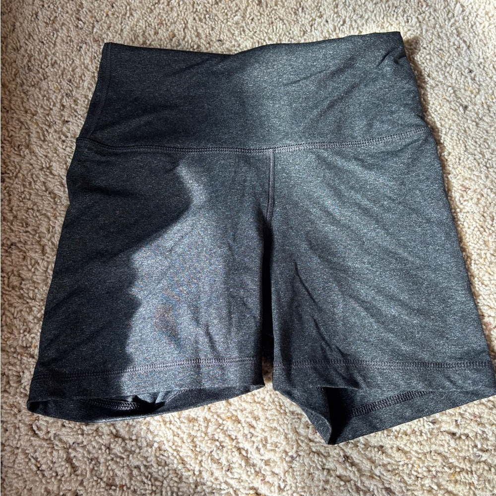 90 Degree By Reflex Gray Bike Shorts Moisture-Wicking Stretch